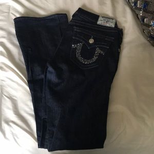 True religion- dark gem bootcut jeans